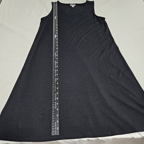 J. Jill Womens Sleeveless A-Line Tank Jersey Midi Dress Flowy Boho Black MP - Picture 10 of 11